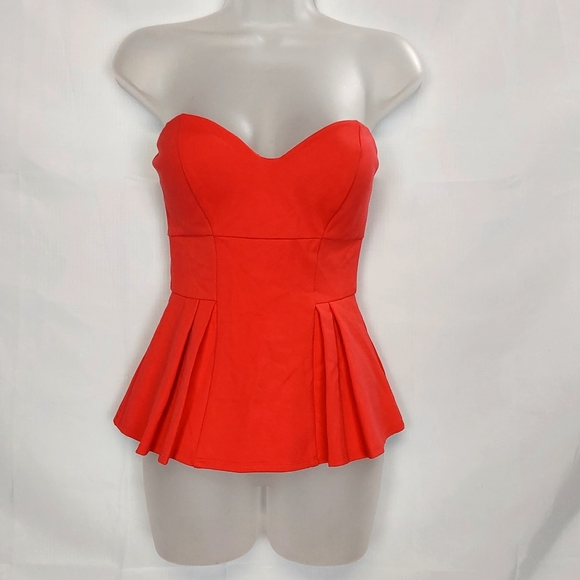 Bebe Strapless peplum top - Picture 4 of 9